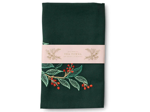 Willowberry Embroidered Tea Towel
