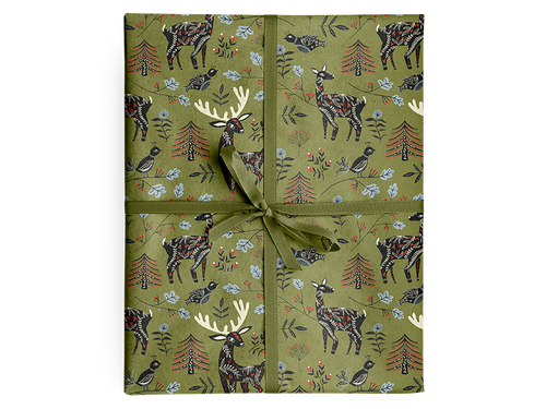 Winter Folk Animal Wrap, Set of 3 Sheets