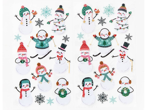 Winter Snowman Stickers Sheet