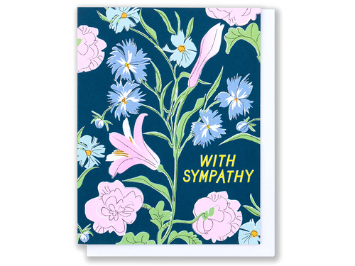 With Sympathy Floral, Single Card