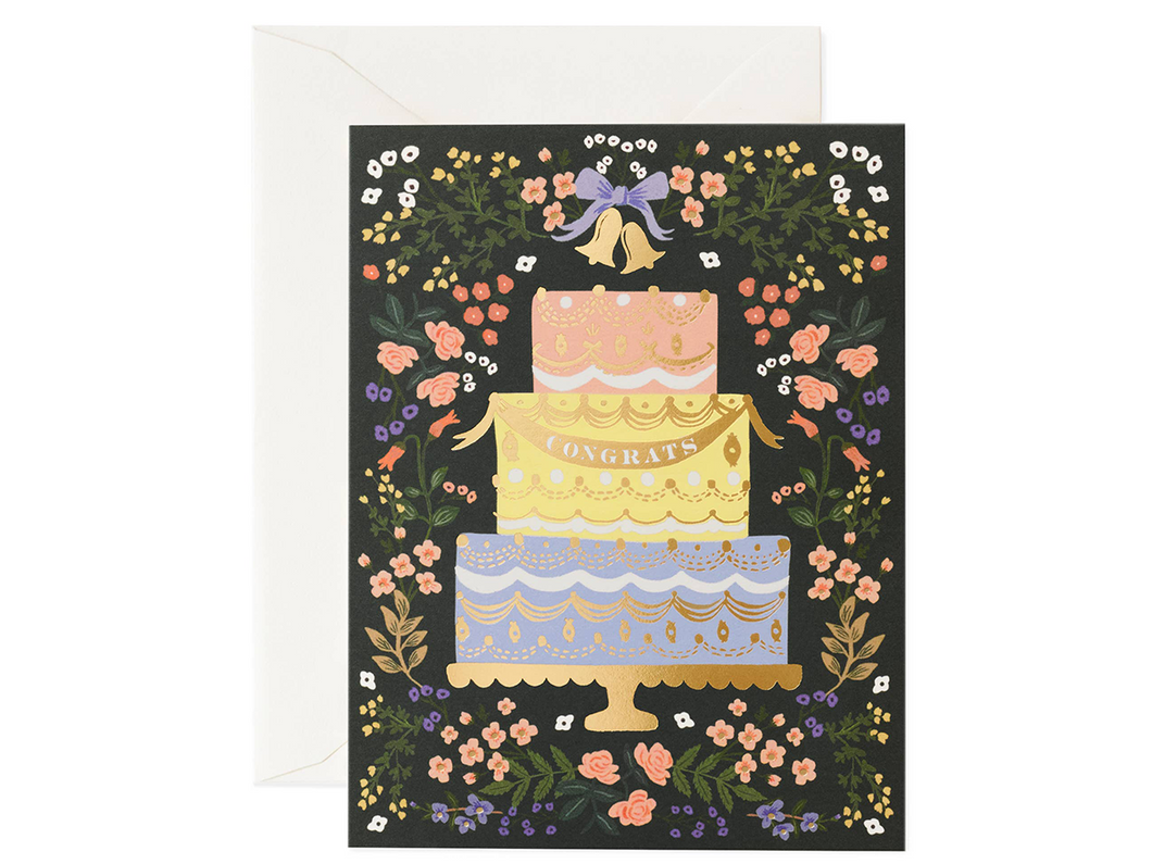 Woodland Wedding Cake, Single Card