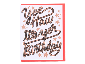 YeeHaw Western Birthday, Single Card