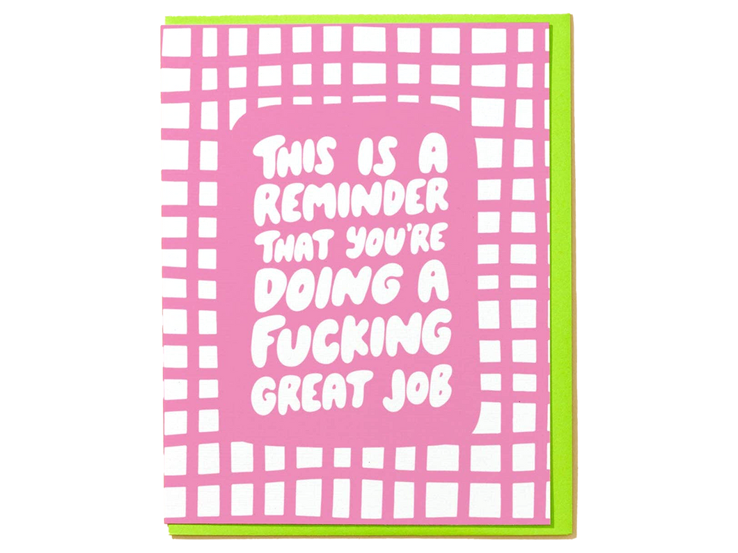 You're Doing a Great Job, Single Card