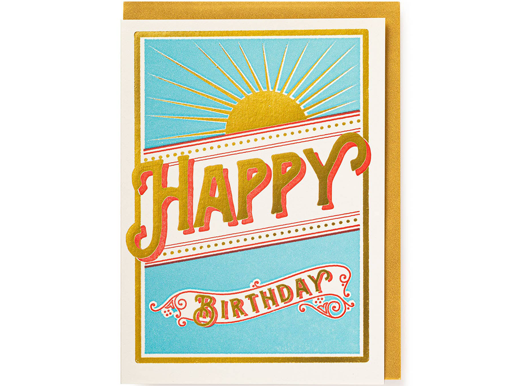 Star Burst Birthday, Single Card