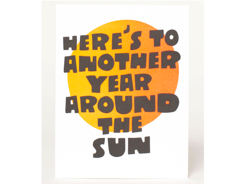 Around The Sun Birthday, Single Card