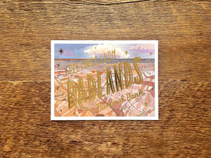Badlands National Park Scenic Foil Postcard