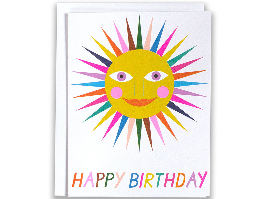 Happy Birthday Rainbow Sun, Single Card
