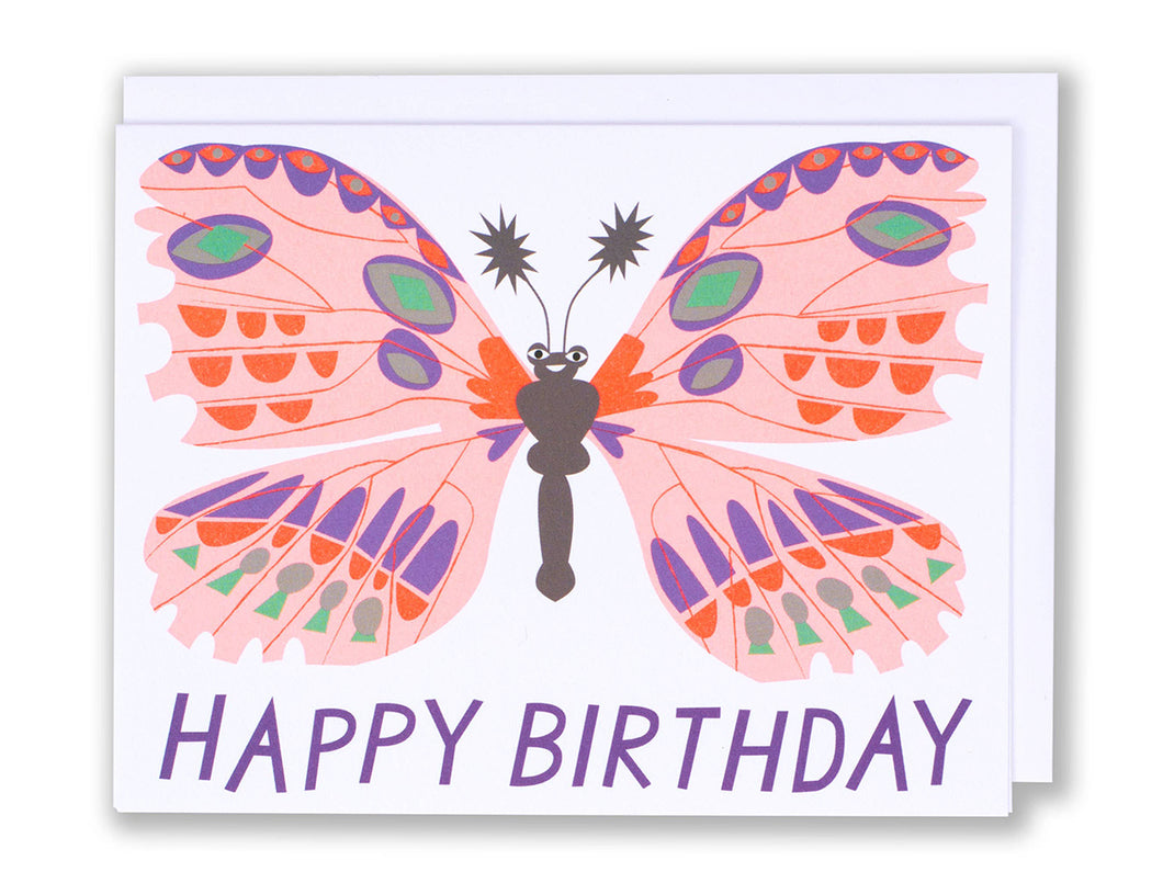 Butterfly Happy Birthday, Single Card