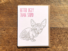 Better Ugly Hairless Cat Greeting Card