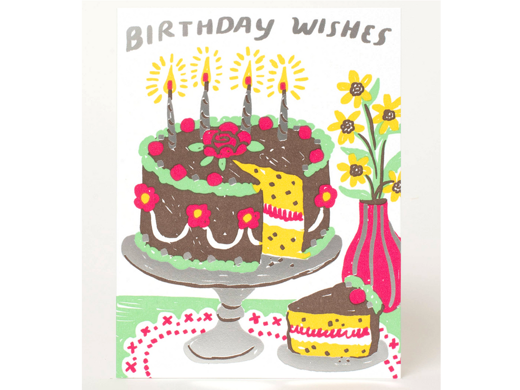Birthday Cake Wishes, Single Card