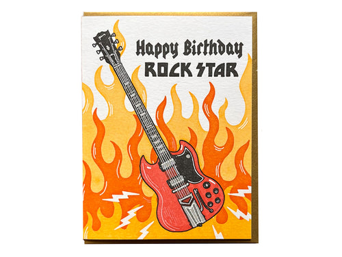 Happy Birthday Rock Star, Single Card