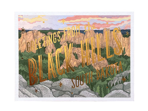 Black Hills Scenic Foil Postcard