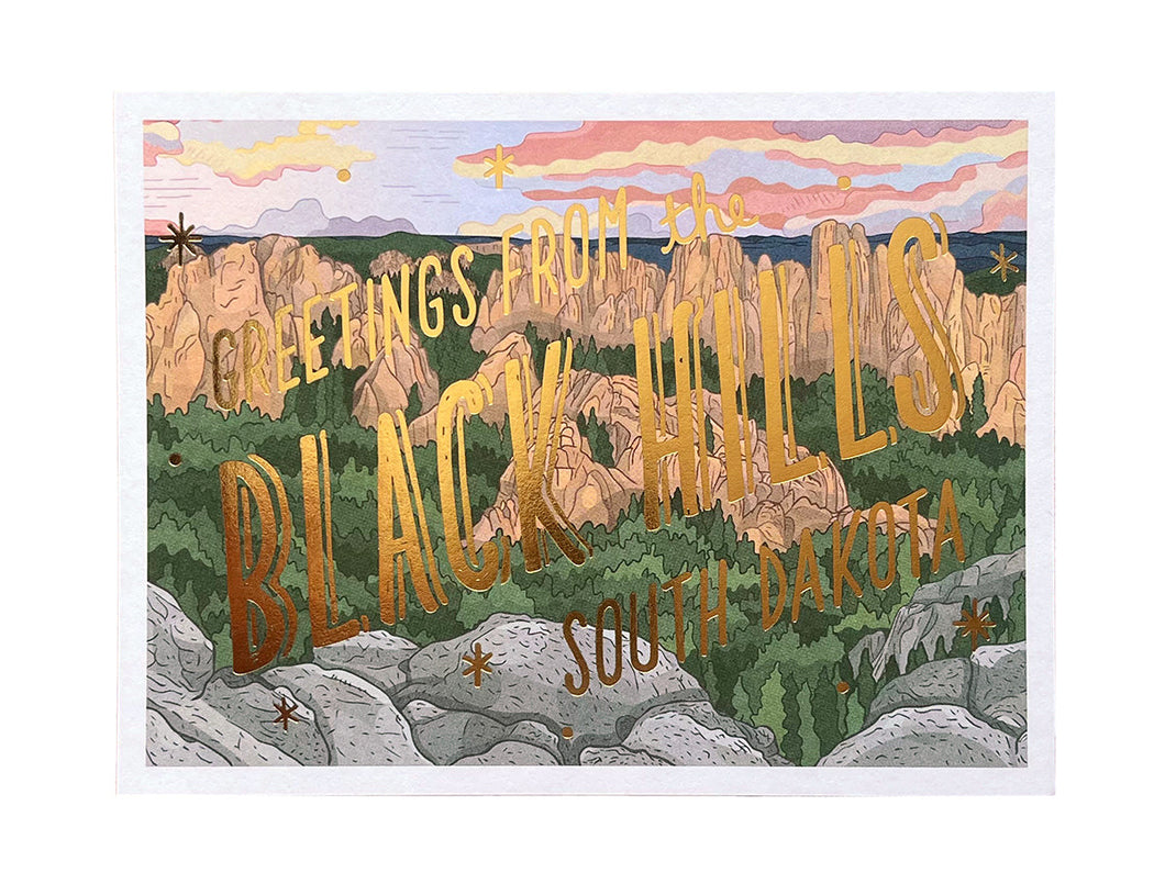 Black Hills Scenic Foil Postcard
