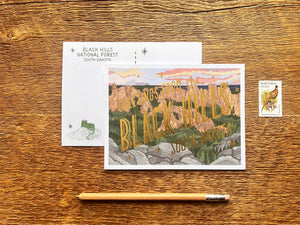 Black Hills Scenic Foil Postcard
