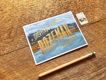 Bozeman MT Scenic Foil Postcard