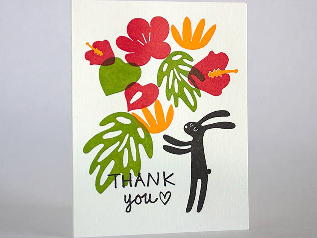 Thank You Flower Bunny, Single Card