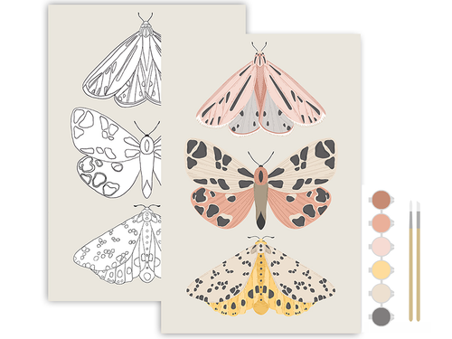Vintage Butterflies, Paint by Number Kit