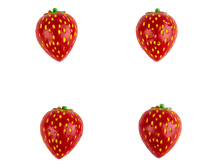 Strawberry Magnets, Set of 4