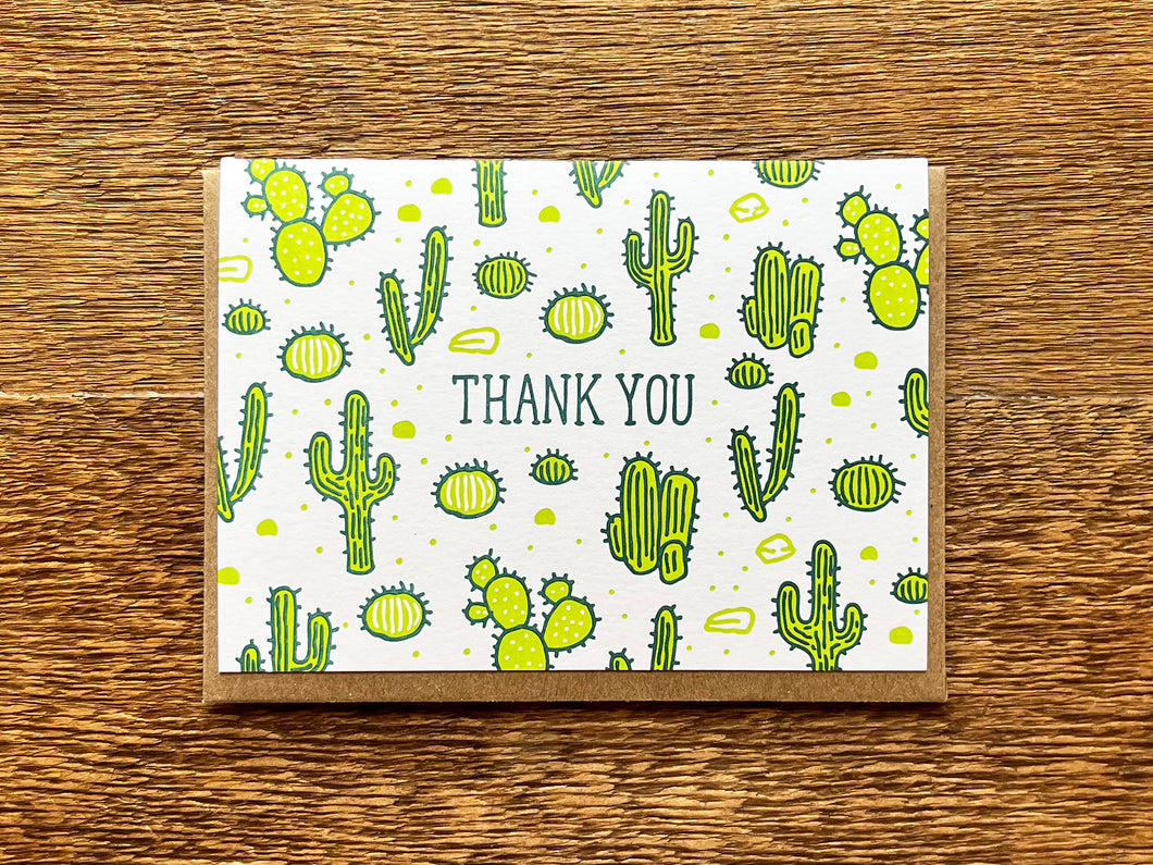 Cactus Thank You Greeting Card