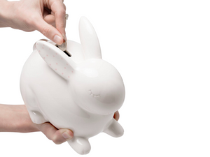 Ceramic Bunny Money Bank