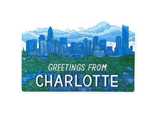 Charlotte North Carolina Scenic Postcard