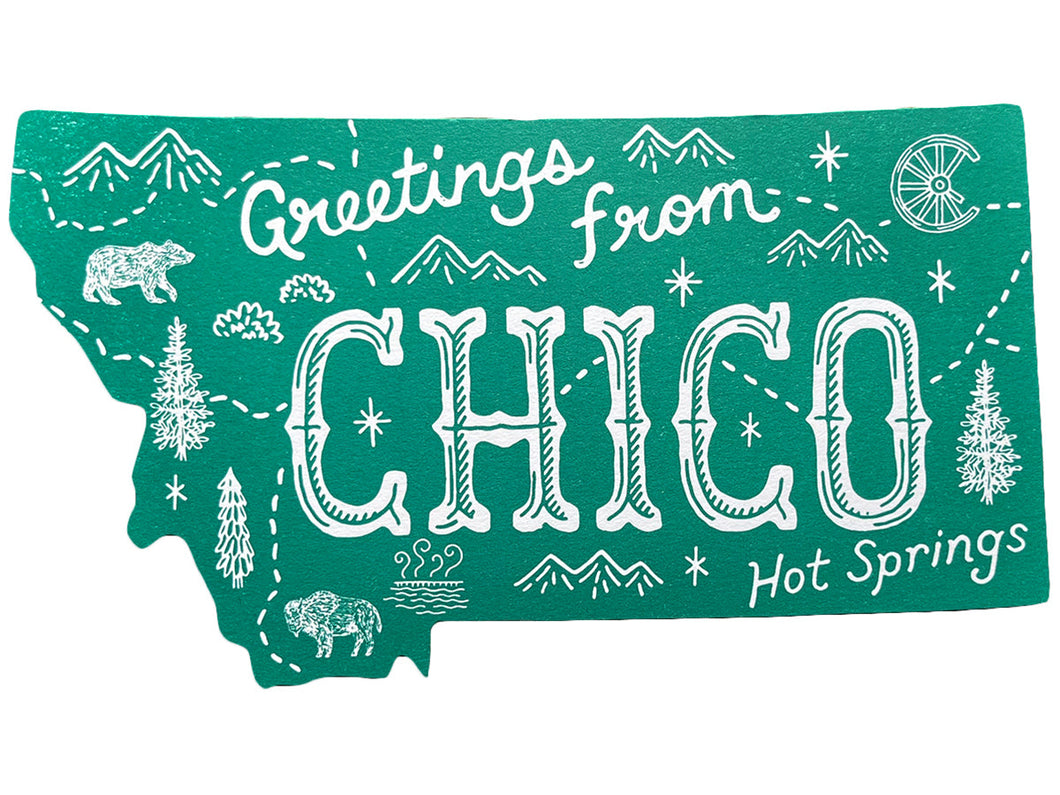Chico Hot Springs, Montana Postcard