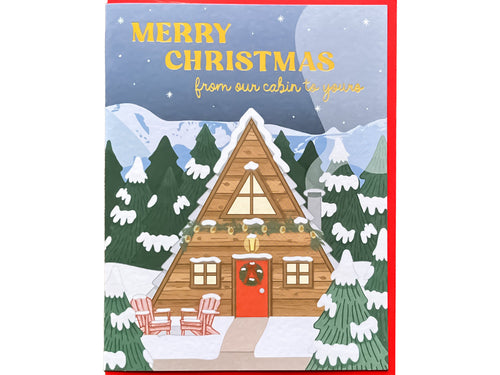 Christmas Cabin Card