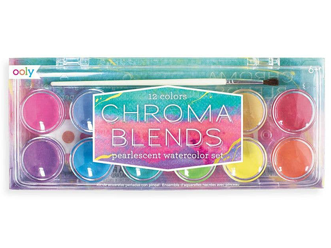Chroma Blends Pearlescent Watercolors, 13 Piece Set