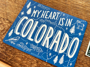 Heart In Colorado Map Magnet