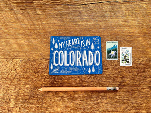 Heart In Colorado Map Magnet