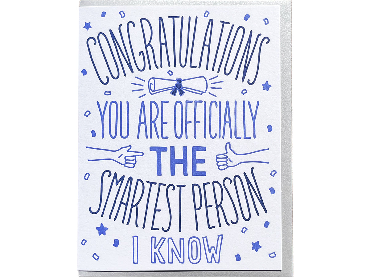 Congrats Smartest, Single Card – Noteworthy Paper & Press