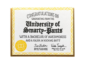 Congrats Smarty-Pants Greeting Card
