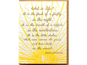 Crowfoot Quote Greeting Card