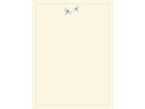 Blue Dragonfly Stationery Set