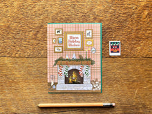 Fireplace Holiday Wishes Card