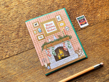 Fireplace Holiday Wishes Card