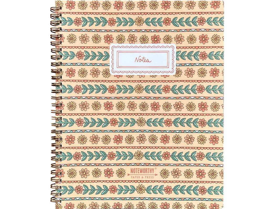 Floral Stripes Notebook
