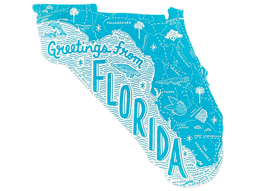 Greetings from Florida Postcard