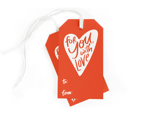 With Love Gift Tag, Set of 10