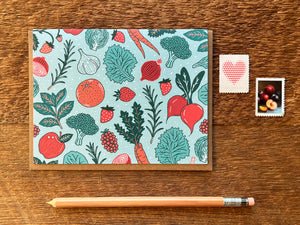 Fruit & Veggies Greeting Card