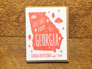 Greetings from Georgia Card
