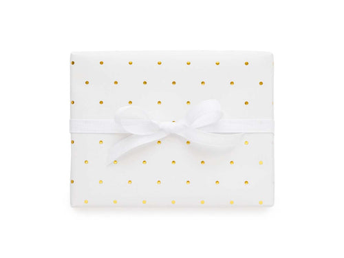 Gold Swiss Dot Wrapping Paper, Set of 3 Sheets