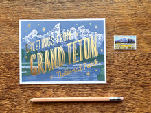 Greetings from Grand Teton National Park Foil Postcard