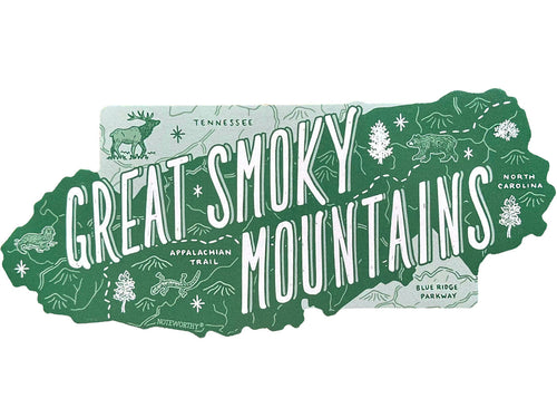 Great Smoky Mountains Map Magnet