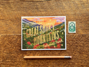 Great Smoky Mountains Foil Postcard