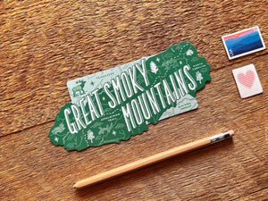 Great Smoky Mountains Map Magnet
