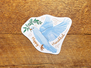 Hanukkah Dove Postcard