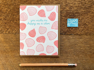 Happy Clam Greeting Card