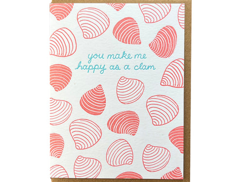 Happy Clam Greeting Card