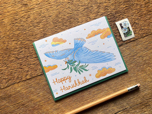 Hanukkah Dove Card